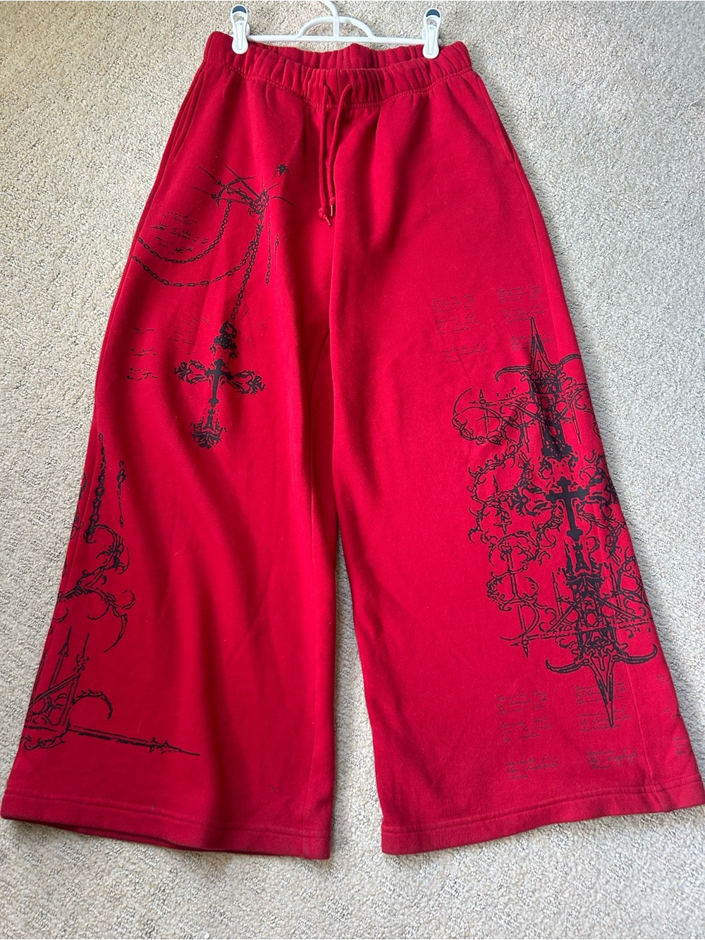 Vitriol Res Wide-Leg Graphic Lounge Pants